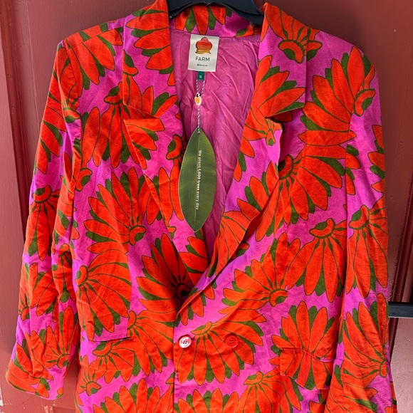 Farm Rio Pink Copacabana Two Piece Blazer + Pants NWT XL - Picture 2 of 8